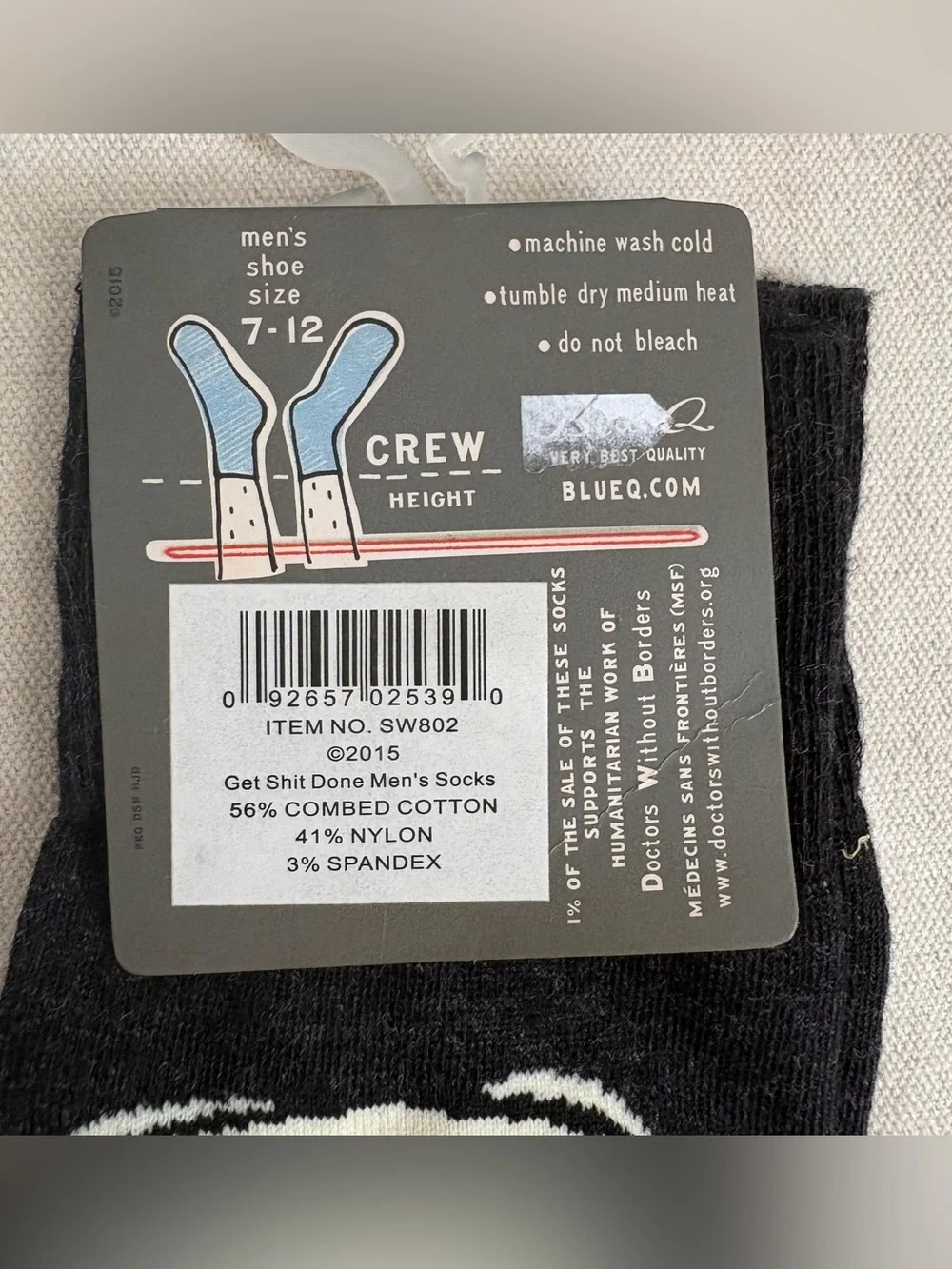Blue Q Men's Crew Socks 